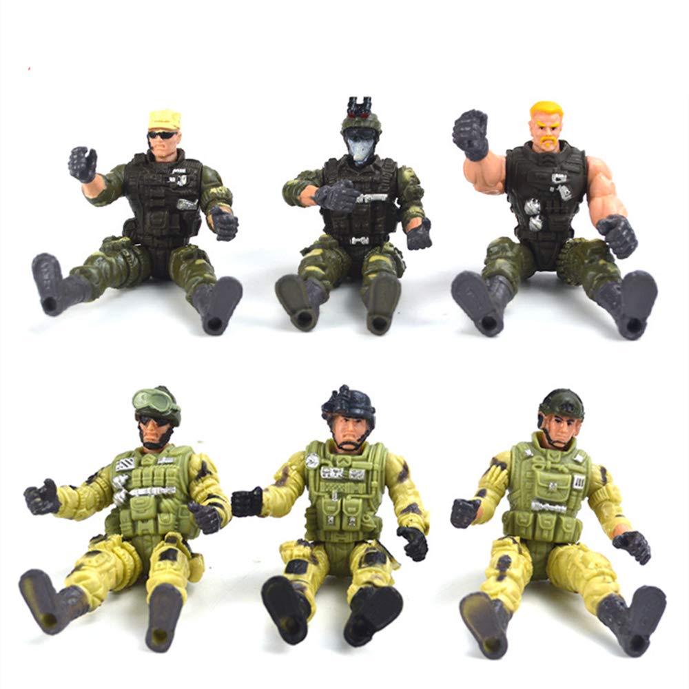 Amazon | Fycooler 12個パック 特殊部隊 戦闘 SWAT 兵士 アクション